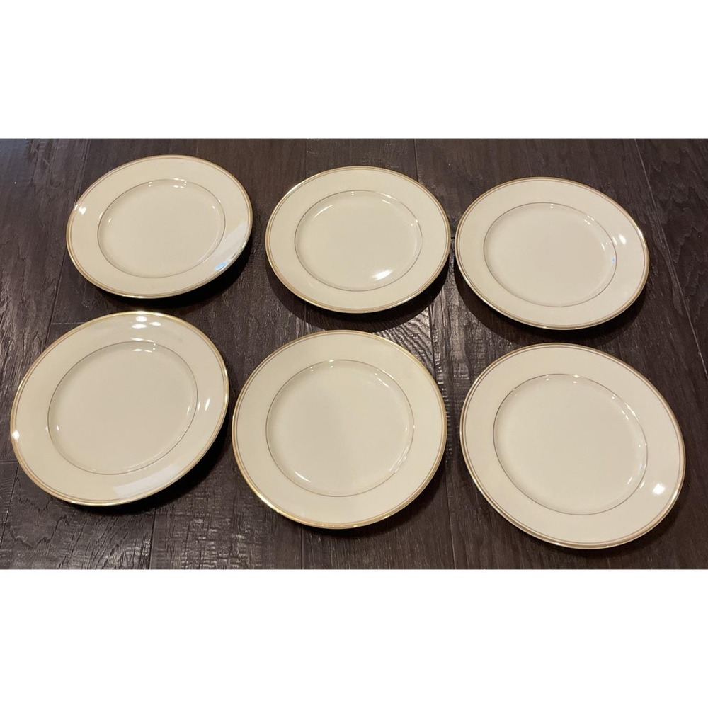 Mikasa Trousdale Ivory China Salad Plates Plate Set‎ Of 6 L2801 Japan 7.5 Inch